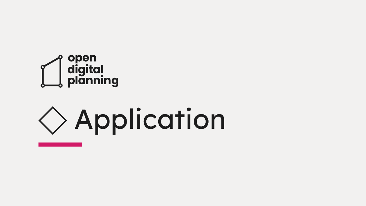 Application service Open Digital Planning