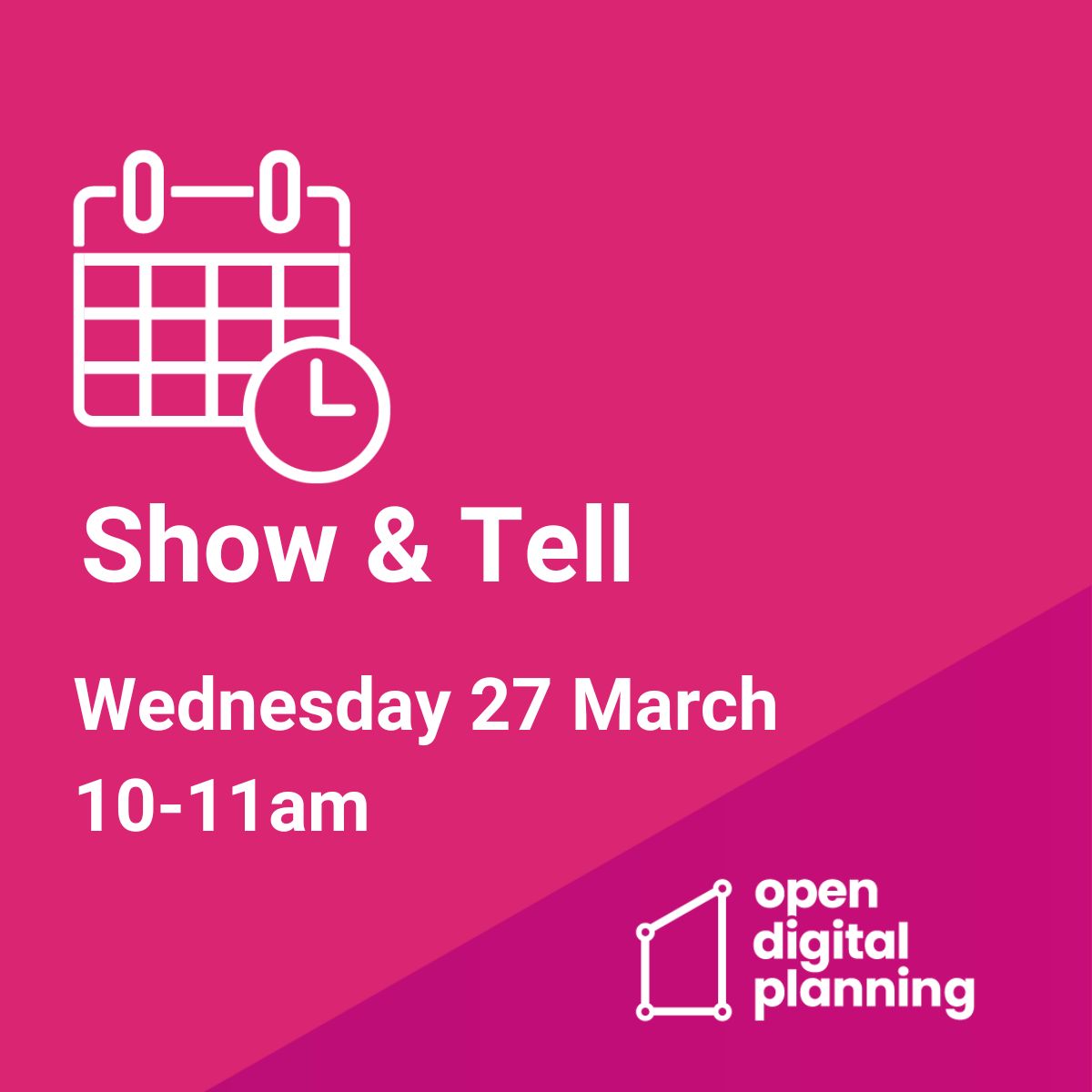 Show & Tell, 27 March 2024, 10 - 11 am