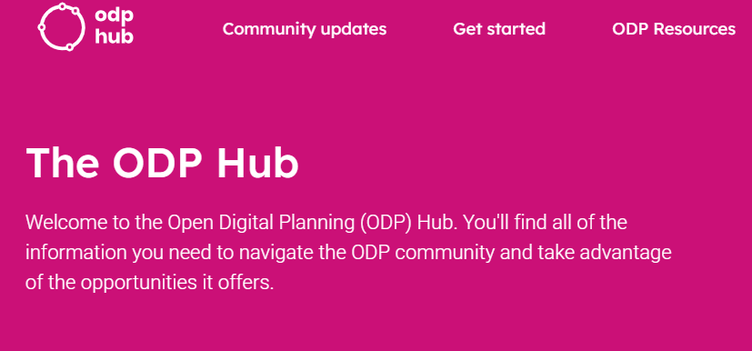 ODP Hub landing page